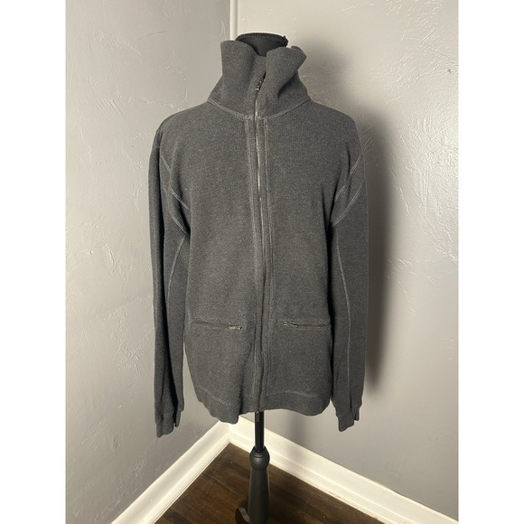 Giorgio Armani Other - Giorgio Armani Gray Zip Sweater With Collar, Size 38 USA